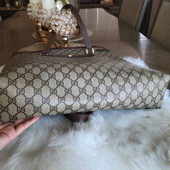 100% Authentic Gucci vintage GG canvas tote bag - Picture 14 of 16
